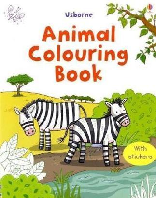 Animal Colouring Book with Stickers