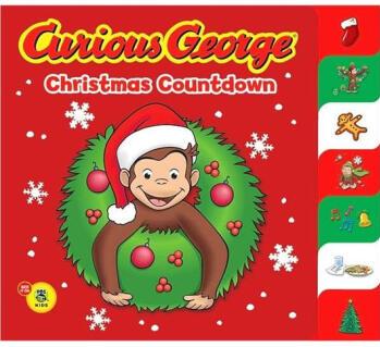 Curious George Christmas Countdown Tabbed Board Book