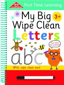 First Time Learning Wipe Clean Book Letters Spiral Bound