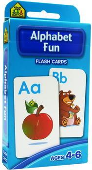 School Zone Flash Cards Alphabet Fun 英文原版 兒童早教入學(xué)準(zhǔn)備 字卡閃卡 字母單詞