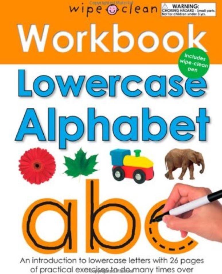 Wipe Clean Workbook Lowercase Alphabet