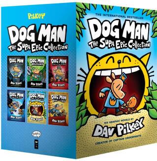 Dog Man: The Supa Epic Collection (Dog Man #1-6 Boxed Set) 英文原版