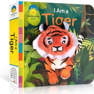 英文原版 I Am a Tiger 我是一只老虎 指偶玩具書