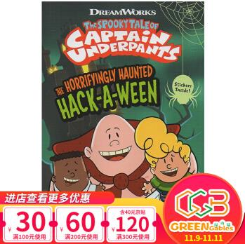 英文原版 內(nèi)褲超人系列 The Horrifyingly Haunted Hack A Ween 萬(wàn)圣節(jié) 全彩漫畫(huà)書(shū) 輕松搞笑 兒童橋梁故事書(shū)