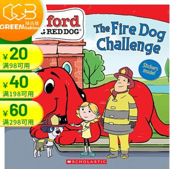 2020新品 大紅狗克里弗系列 Clifford The Fire Dog Challenge 消防狗挑戰(zhàn)賽 英文原版  寶寶早教繪本 附貼紙 英語啟蒙睡前圖畫故事書