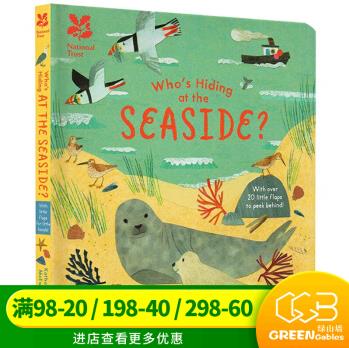 英文原版 National Trust Who's Hiding at the Seaside 誰(shuí)躲在海邊 紙板趣味翻翻書 海洋動(dòng)物 兒童啟蒙早教認(rèn)識(shí)科普繪本圖畫書