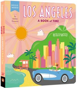 英文原版 你好世界 Hello World Los Angeles 洛杉磯 時間之書 英語啟蒙紙板書 子快樂時光 兒童睡前故事繪本