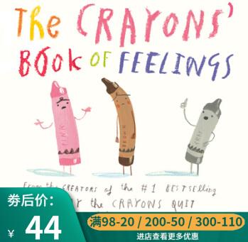 英文原版 CRAYONS' BOOK OF FEELINGS 低幼啟蒙繪本紙板書