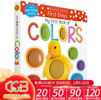 英文原版 My First Book of Colors 2021年新版 培養(yǎng)兒童手眼協(xié)調(diào)能力 兒童色彩認(rèn)知啟蒙早教繪本 學(xué)樂小小讀者系列