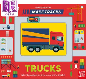 Make Tracks Trucks 卡車軌道 英文原版兒童繪本 Johnny Dyrander