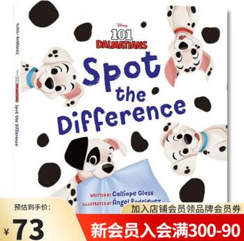 101 Dalmatians Spot the Difference 迪士尼動畫電影故事繪本圖畫書  101忠狗斑點狗真人版 黑白魔女庫伊拉 英文原版