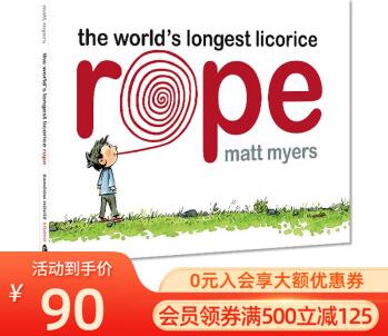 英文原版 The World's Longest Licorice Rope 精裝 金錢觀 少兒理財(cái)觀念培養(yǎng) 22年7月新品