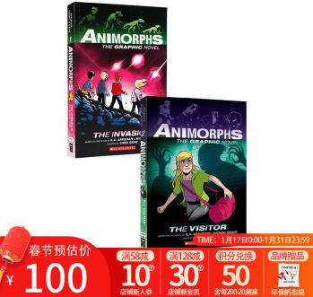 英文原版 Animorphs Graphix 動物變形人 漫畫繪本 2冊 青少年課外閱讀科幻奇幻圖像式小說 . 綠山墻圖書