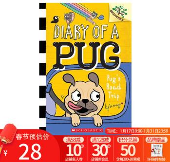 英文原版 哈巴狗日記 #7 Diary of a Pug: Pug's Road Trip 學樂大樹系列 Branches 全彩橋梁章節(jié)書 22年9月新品 .