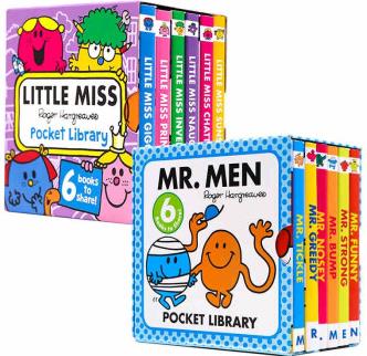 奇先生妙小姐系列手掌書(shū)盒裝12冊(cè)英文原版繪本Mr. Men/Little Miss: Pocket