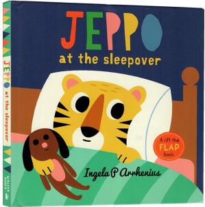英文原版 Jeppo at the Sleepover 杰波寄宿 紙板翻翻書 22年新品