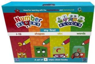 【4周達】Numberblocks and Alphablocks: My First Numbers and Letters (a set of 4 wipe-clean books with...