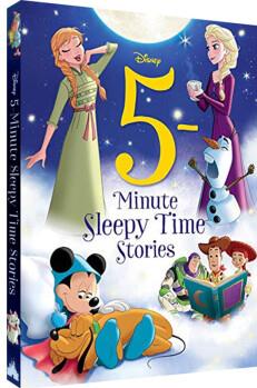 預(yù)售 英文原版 5 Minute Sleepy Time Stories 迪士尼5分鐘故事集 精裝全彩插圖 12個故事合輯 花木蘭 冰雪奇緣2 綠山墻圖書