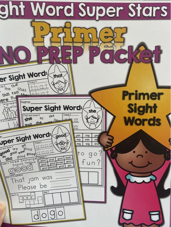 sight words super stars primer