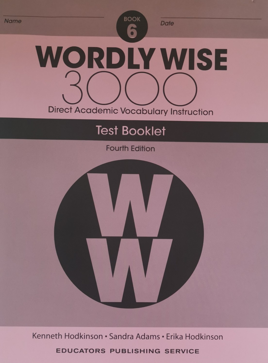 Wordly Wise 3000, Grade 6 Test Booklet