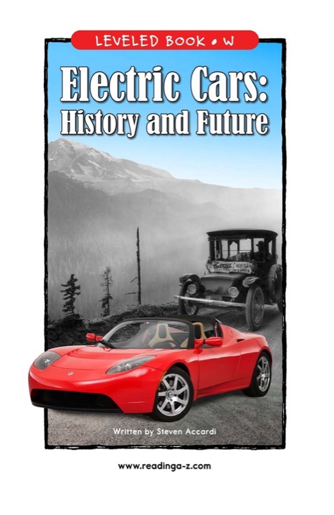 Electric Cars: History and Future (RAZ W)