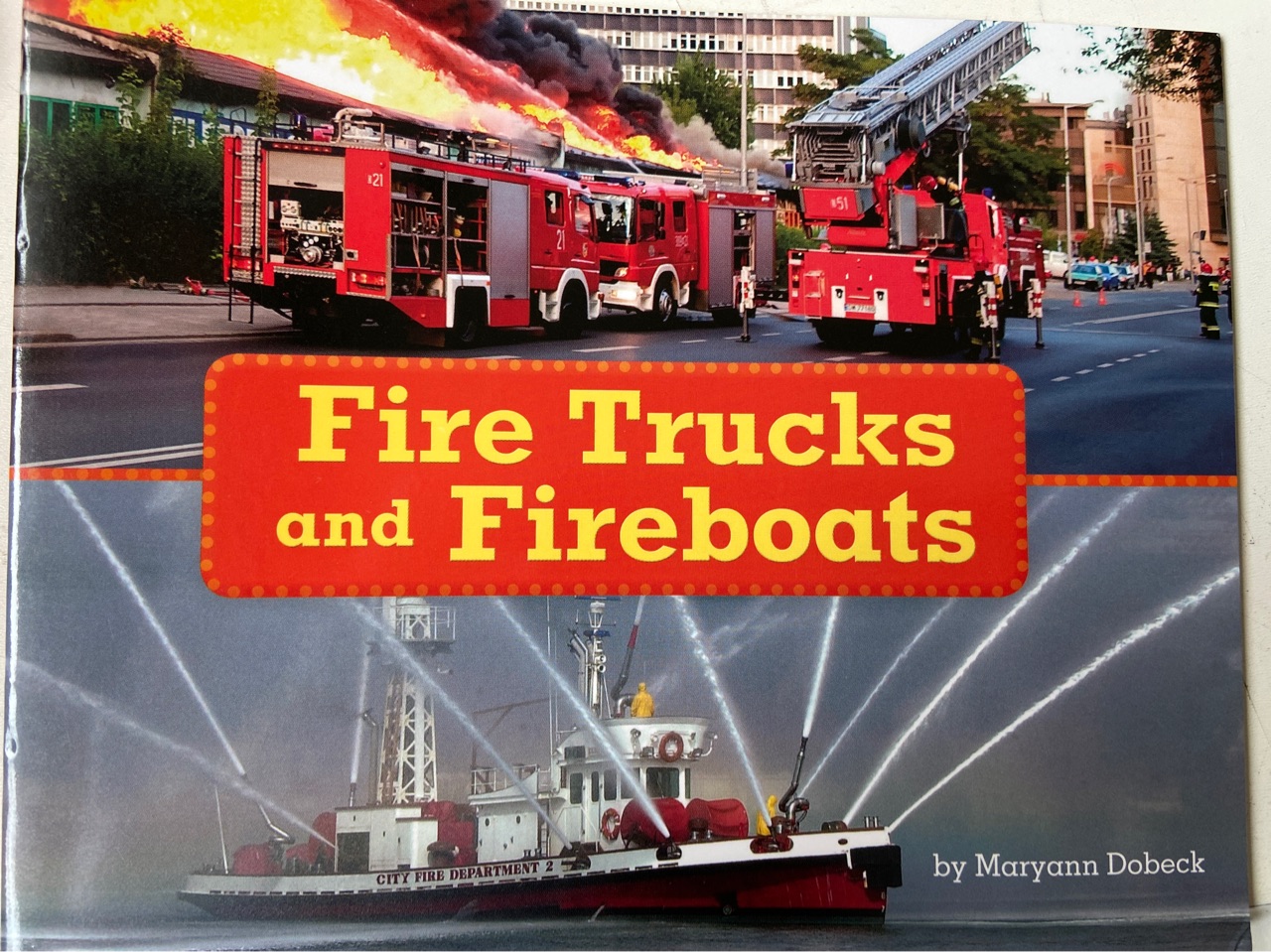 Fire trucks and fire boats