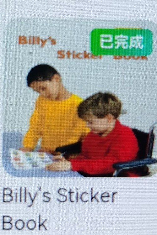 billy's sticker book