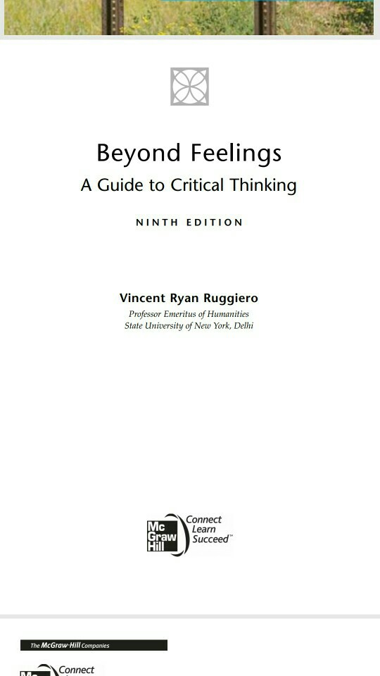 Beyond Feelings(A Guide to Critical Thinking)