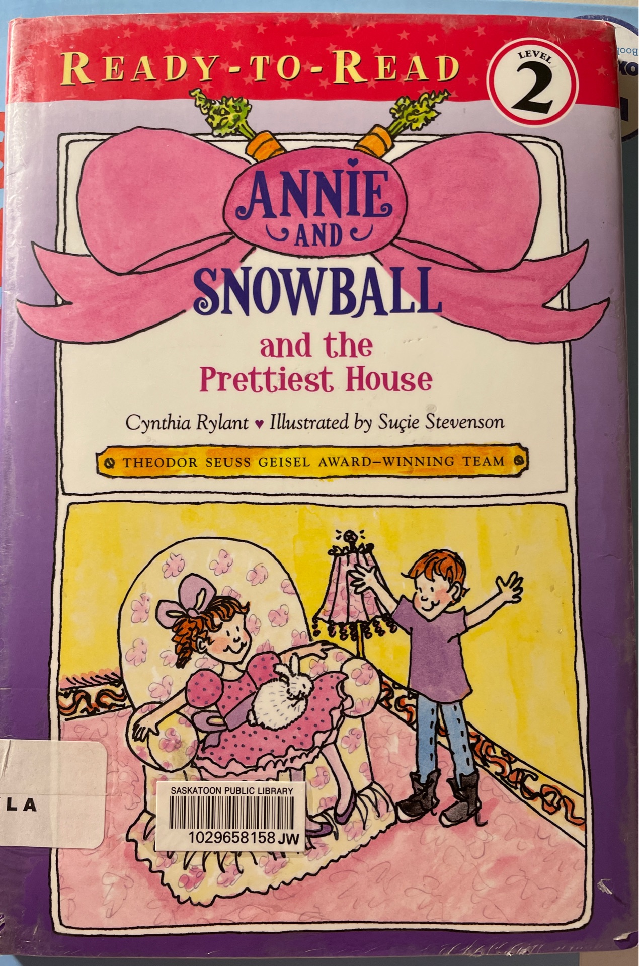 Annie and snowball and the prettiest house