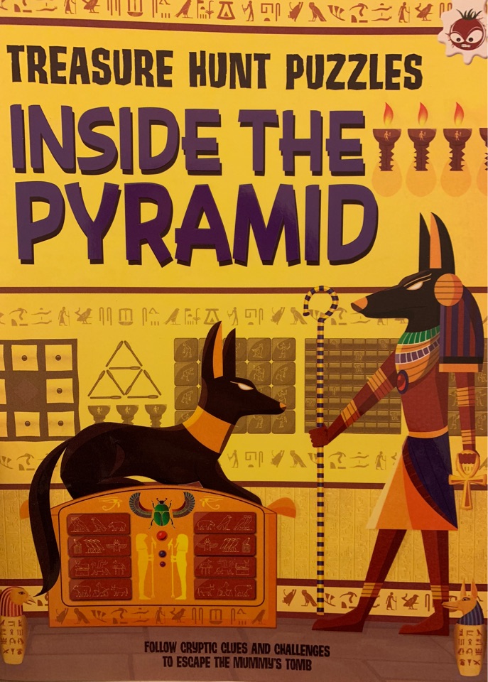 Treasure hunt puzzles inside the pyramid