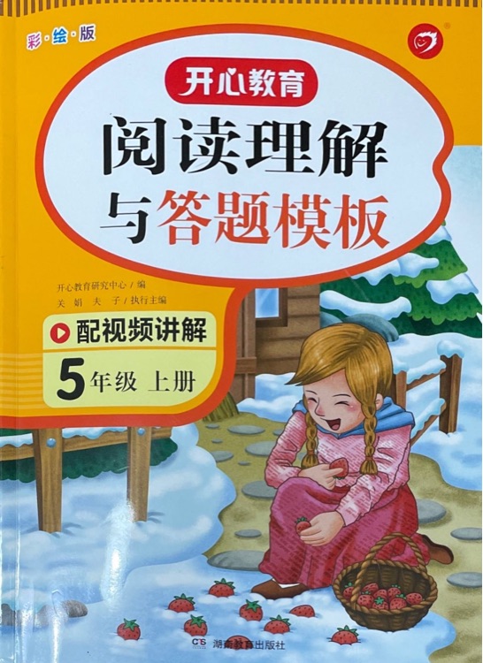 開心閱讀理解與答題模板五年級上冊彩繪版小學(xué)生5年級語文課外閱讀理解方法技巧公式典例分析實戰(zhàn)演練同步專