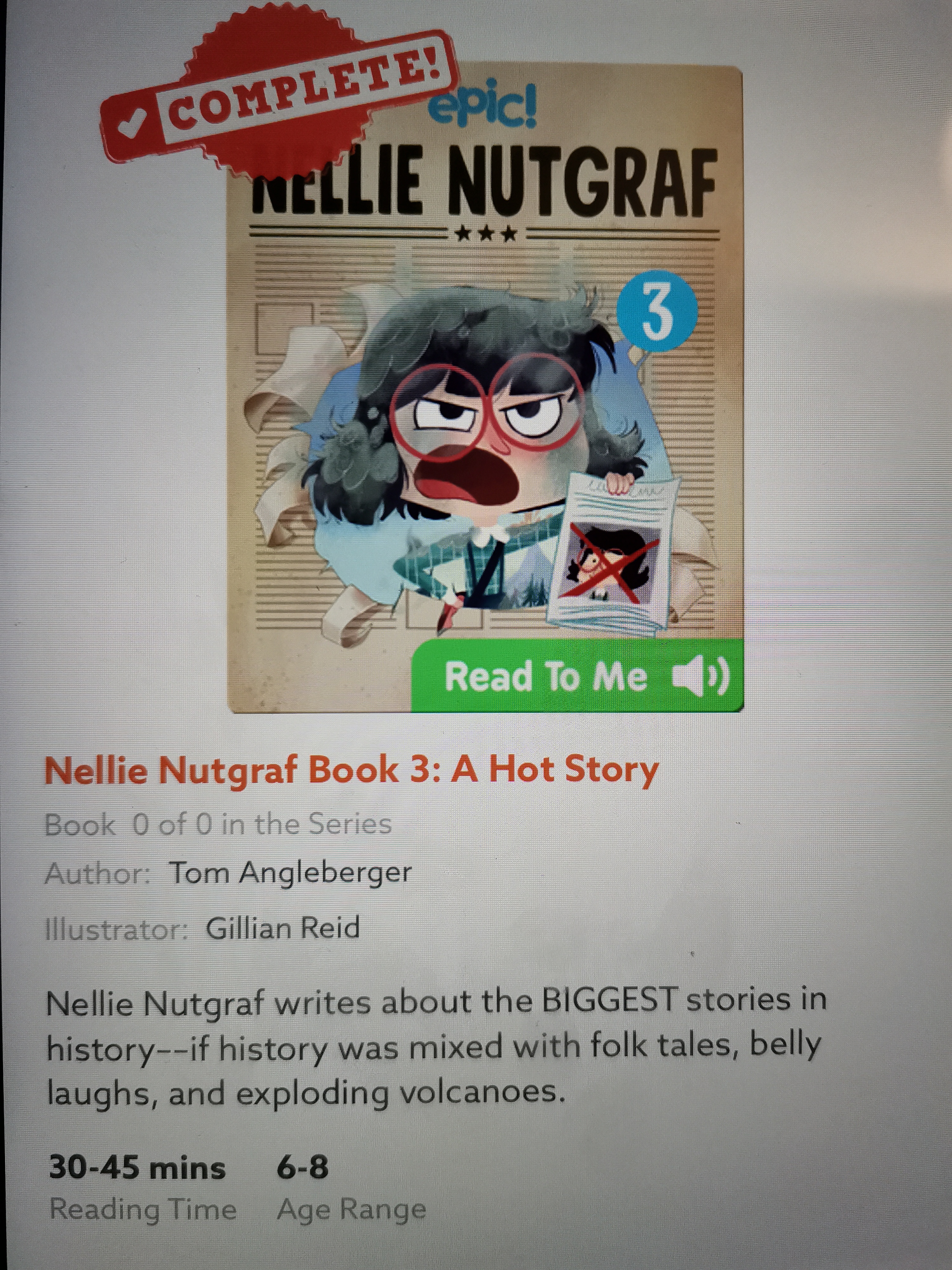 Nellie Nutgraf Book 3: A Hot Story