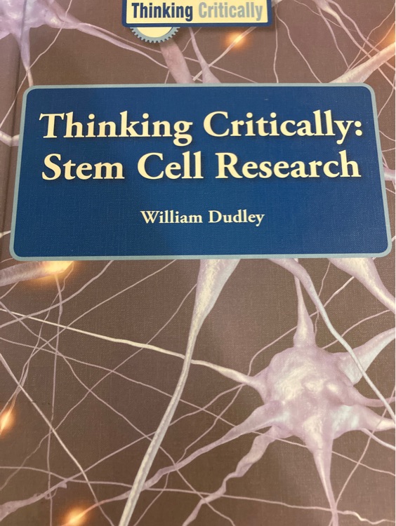 Thinking critically: stem cell research