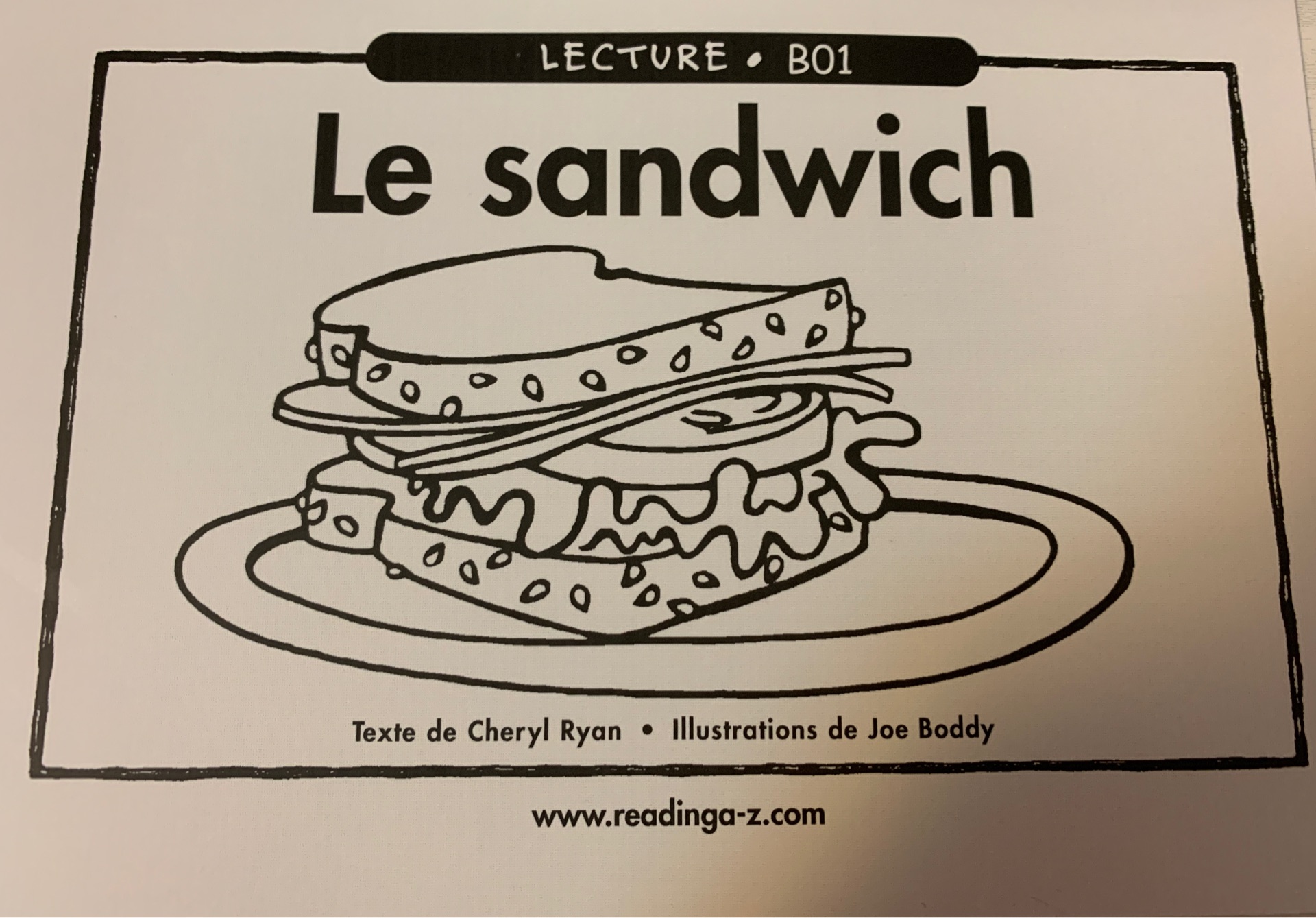 B01- Le sandwich