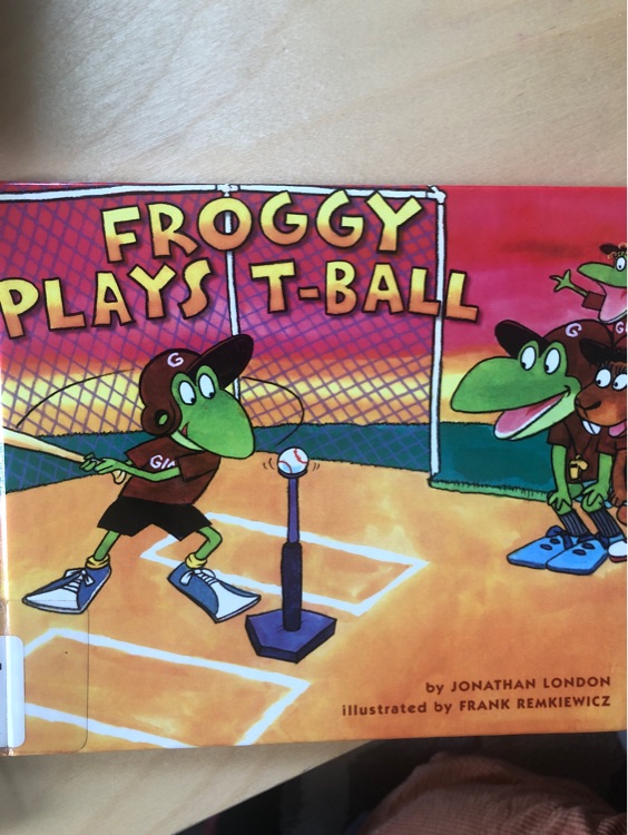 Froggy plays t-ball