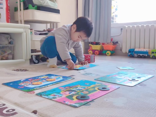 終于開始拼圖敏感