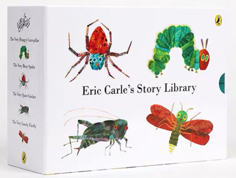 點(diǎn)讀版艾瑞卡爾 the very hungry caterpillar好餓的毛毛蟲4冊英文原版繪本# Eric Carle昆蟲4冊