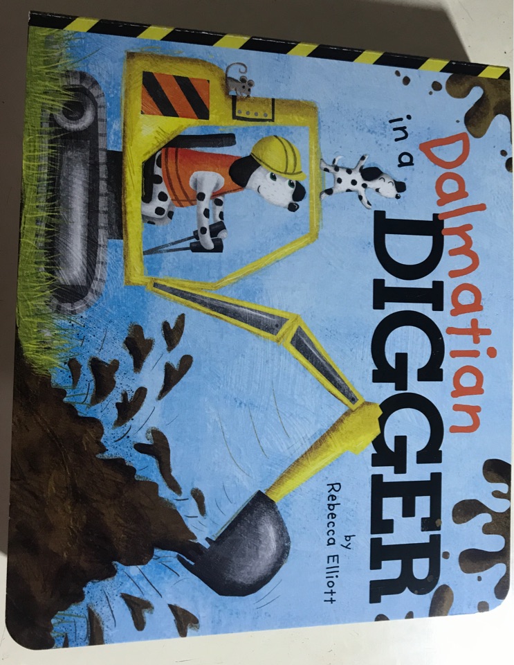 dalmatian in a digger