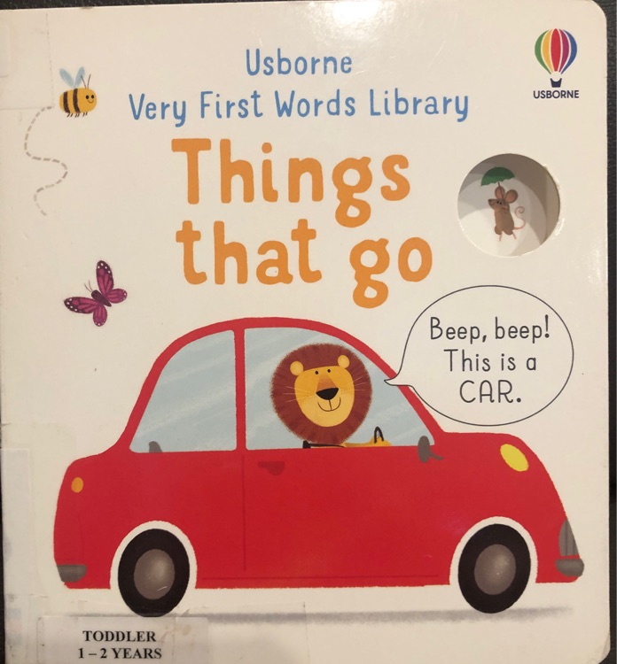 Usborne very first words Library Things that go