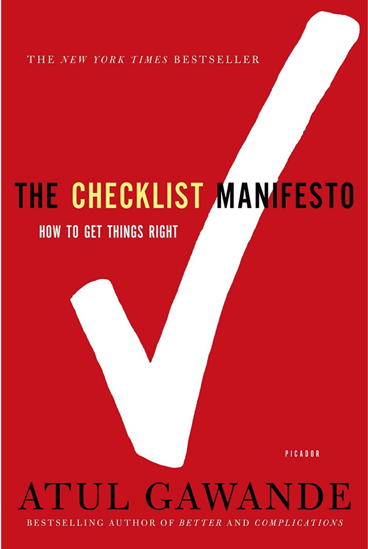 The checklist manifesto