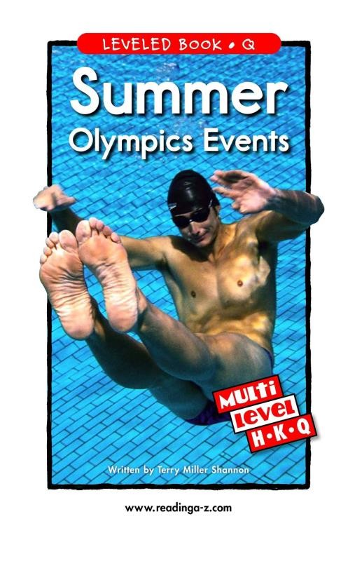 Summer Olympics Events (RAZ K)