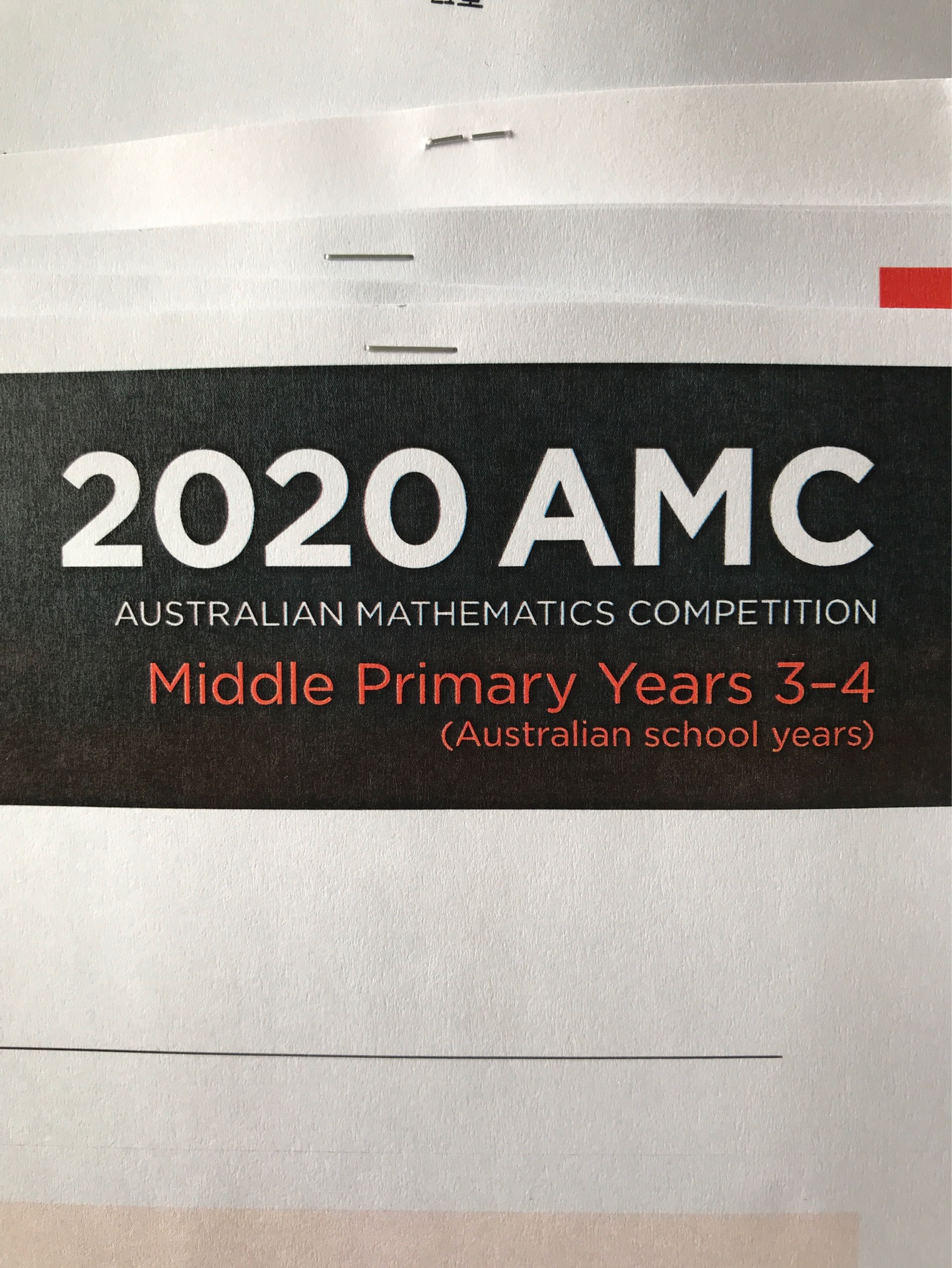 澳大利亞AMC - Australian Mathematics Competition