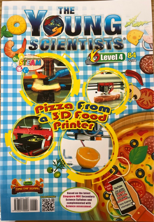 the young scientists level 4 84 pizza from a 3d food printer