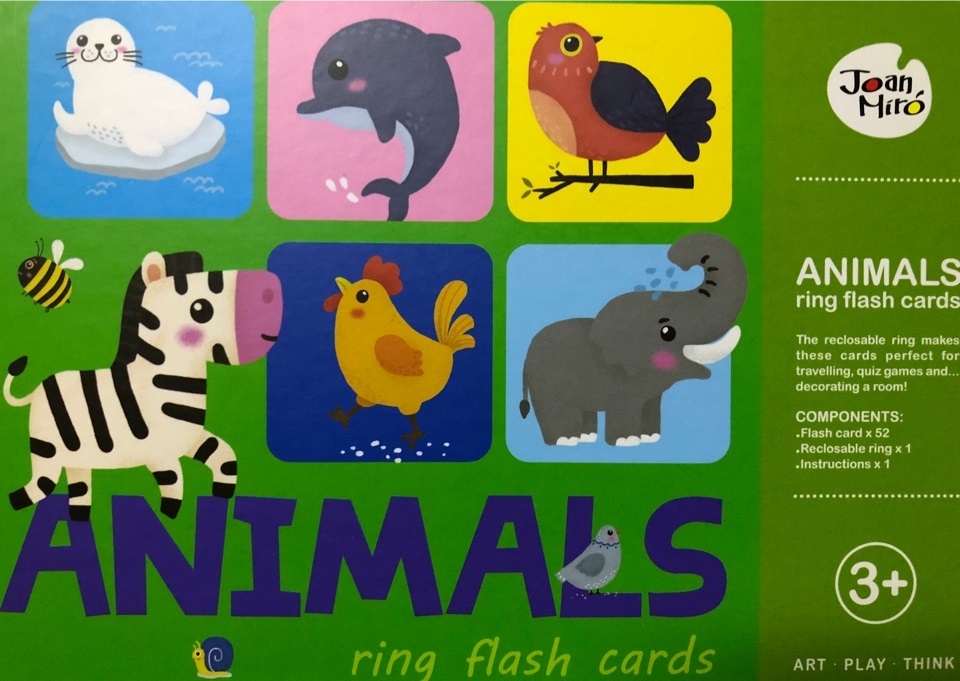 Animals ring flash cards