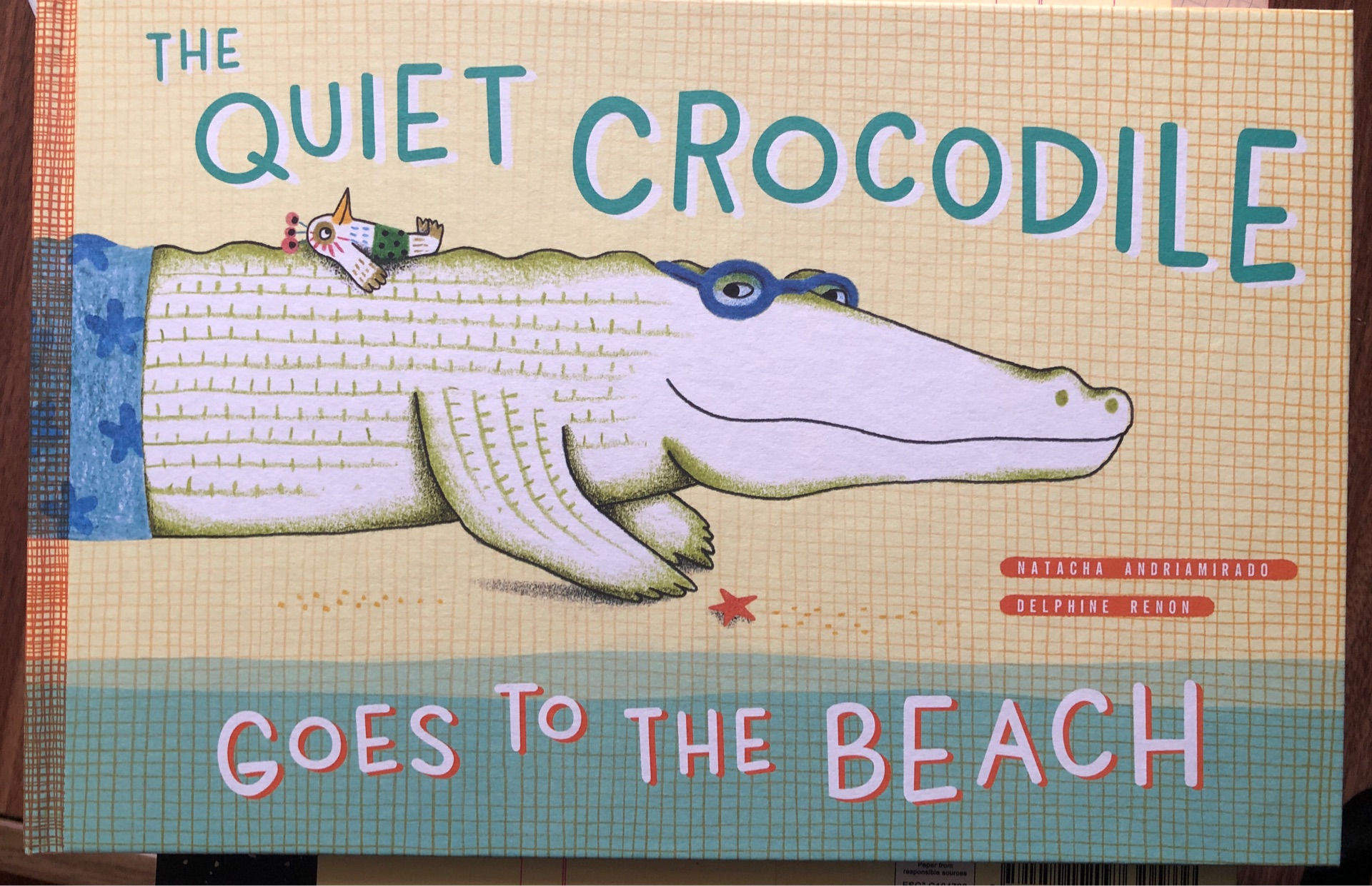 The quite crocodile goes to the beach