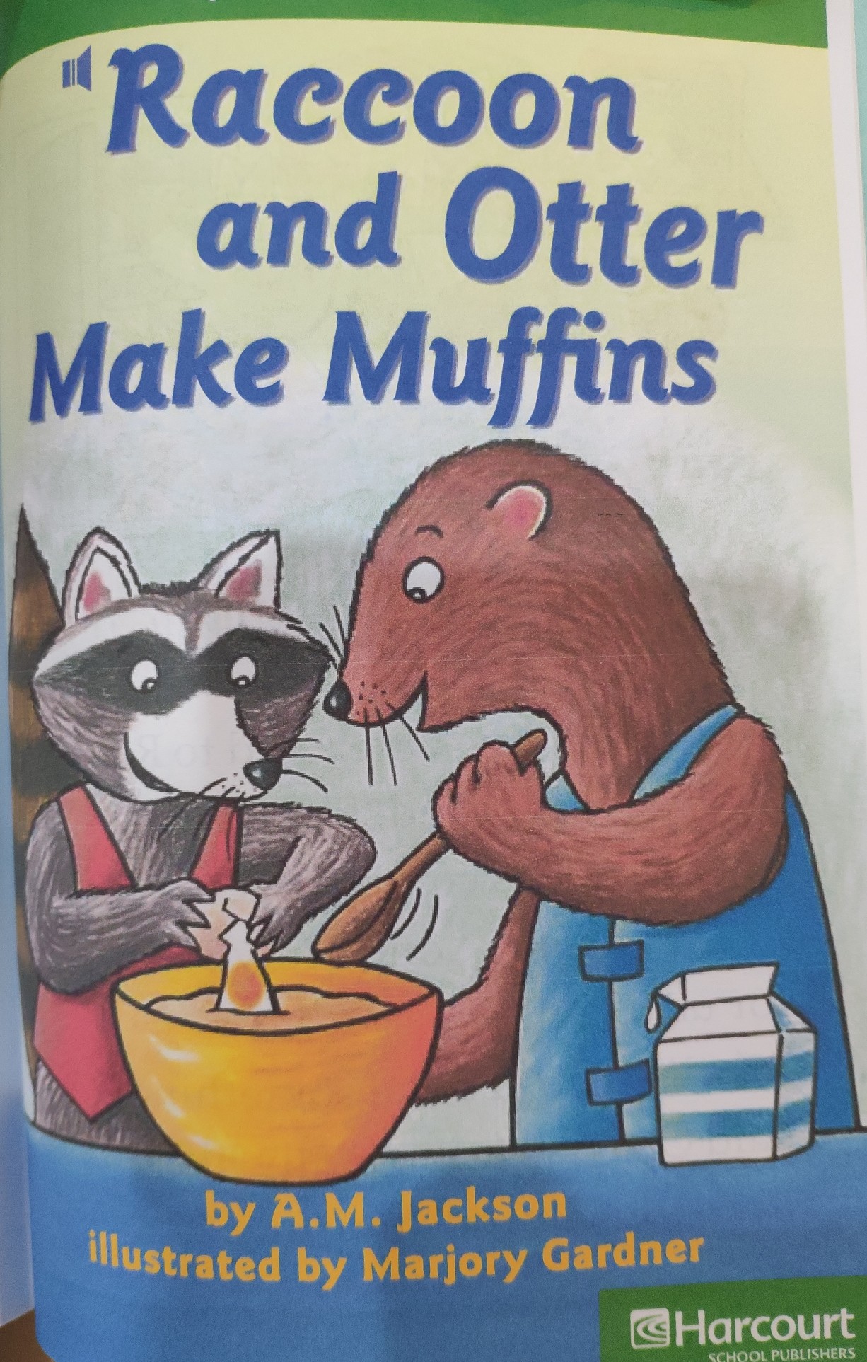 Raccoon and otter make muffins