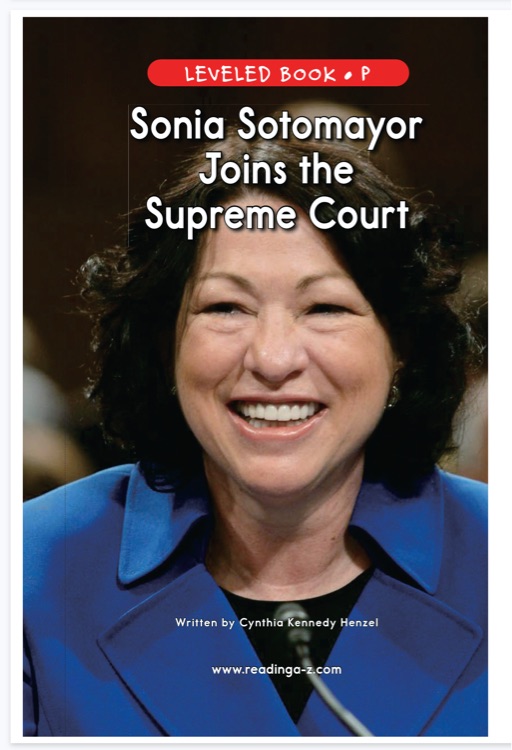 Sonia Sotomayor Joins the Supreme Court (RAZ P)