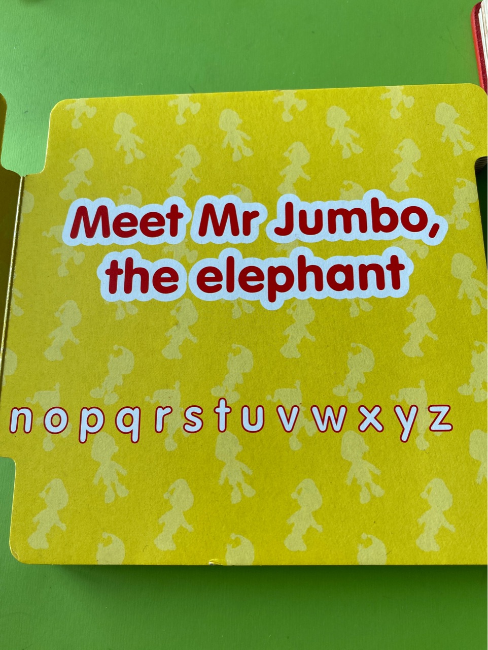 NODDY ABC BOOK ALPHABET LETTER E 'MEET MR JUMBO, THE ELEPHANT'