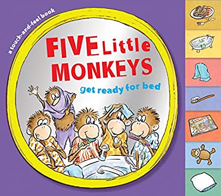 Five little monkeys get ready for bed