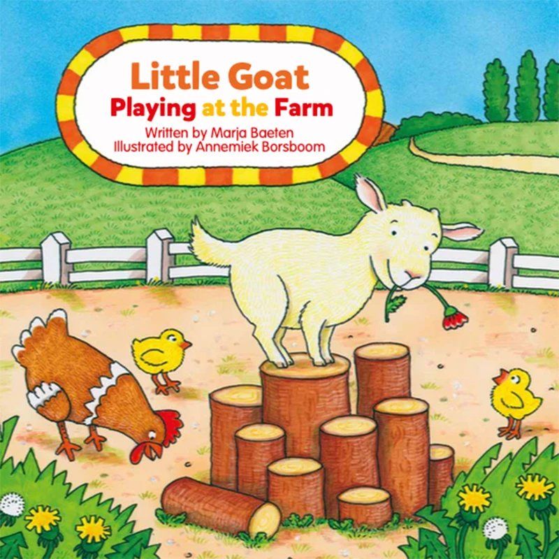 Little Goat Playing at the Farm